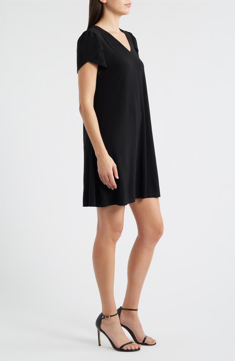 AK ANNE KLEIN Tulip Sleeve Swing Dress, Alternate, color, Anne Black