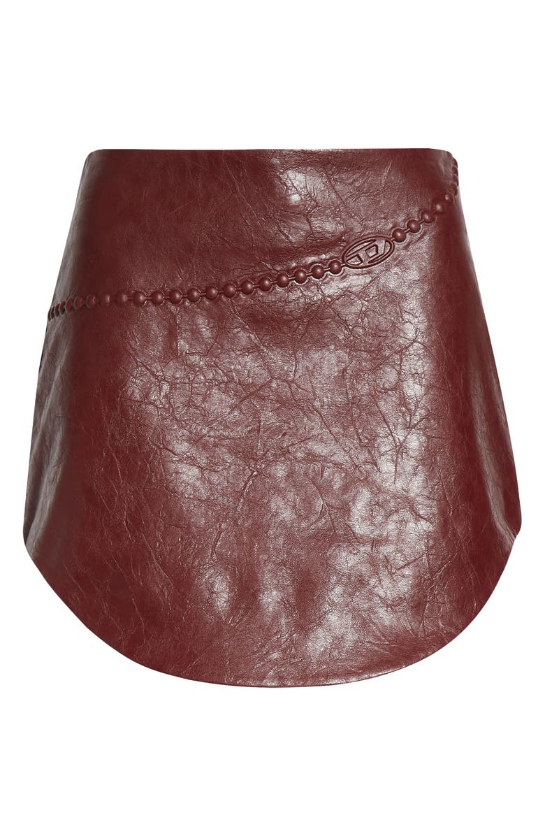 DIESEL<sup>®</sup> O-Hara Faux Leather High-Low Miniskirt, Alternate, color, Bordeaux