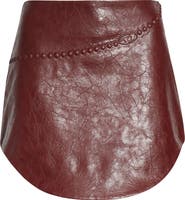 DIESEL® O-Hara Faux Leather High-Low Miniskirt
