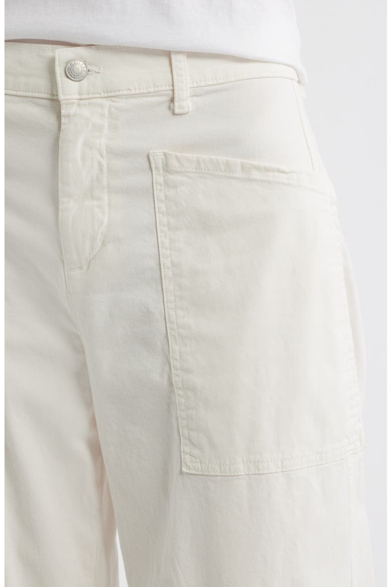 Bray Barrel Leg Cotton Twill Pants, Alternate, color, CHALK