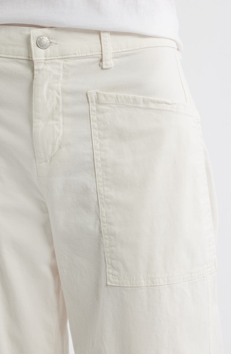 Frank & Eileen Bray Barrel Leg Cotton Twill Pants, Alternate, color, Chalk
