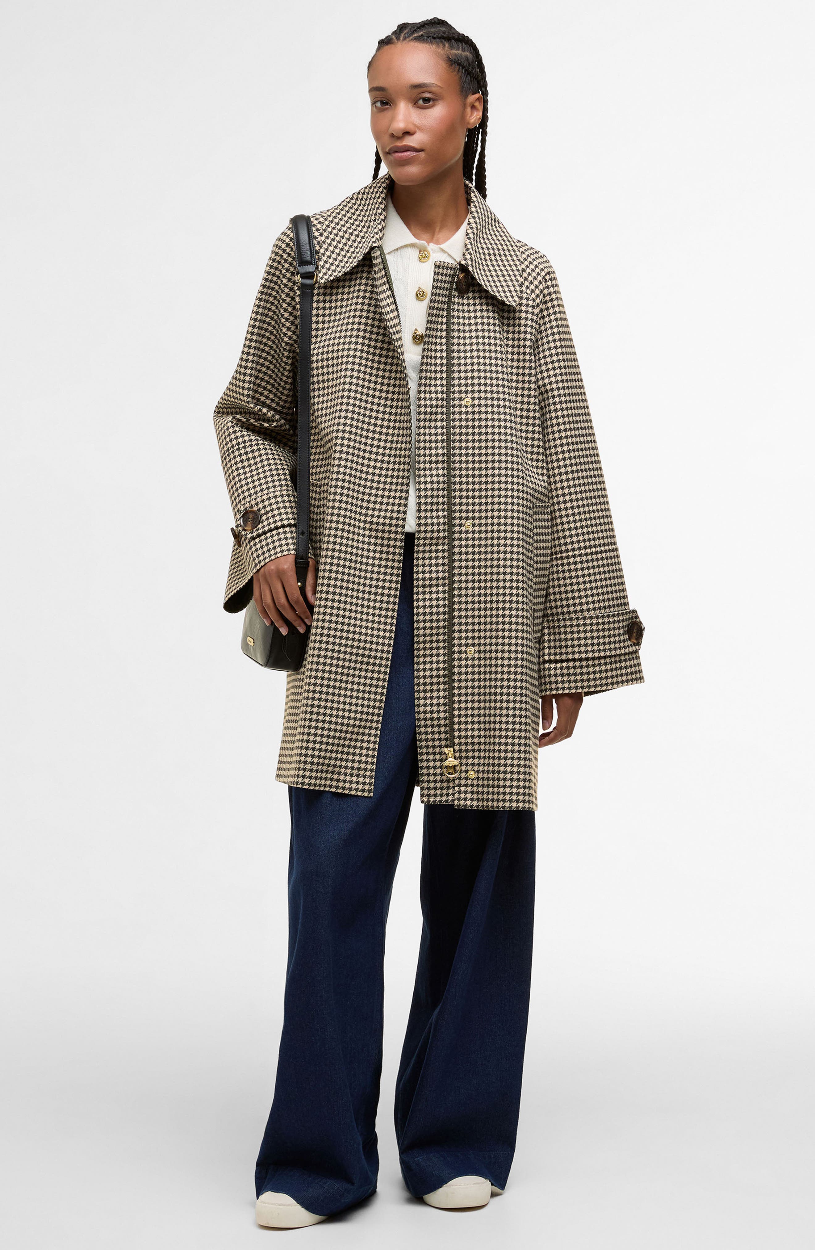 ジャケット・アウター Barbour DON 38 WOOL CHECK burgh Barbour Kennedy Water Resistant Houndstooth Check Jacket (Women