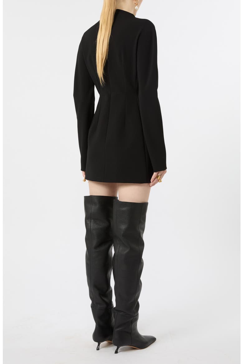 Plunging V-Neck Minidress, Alternate, color, BLACK