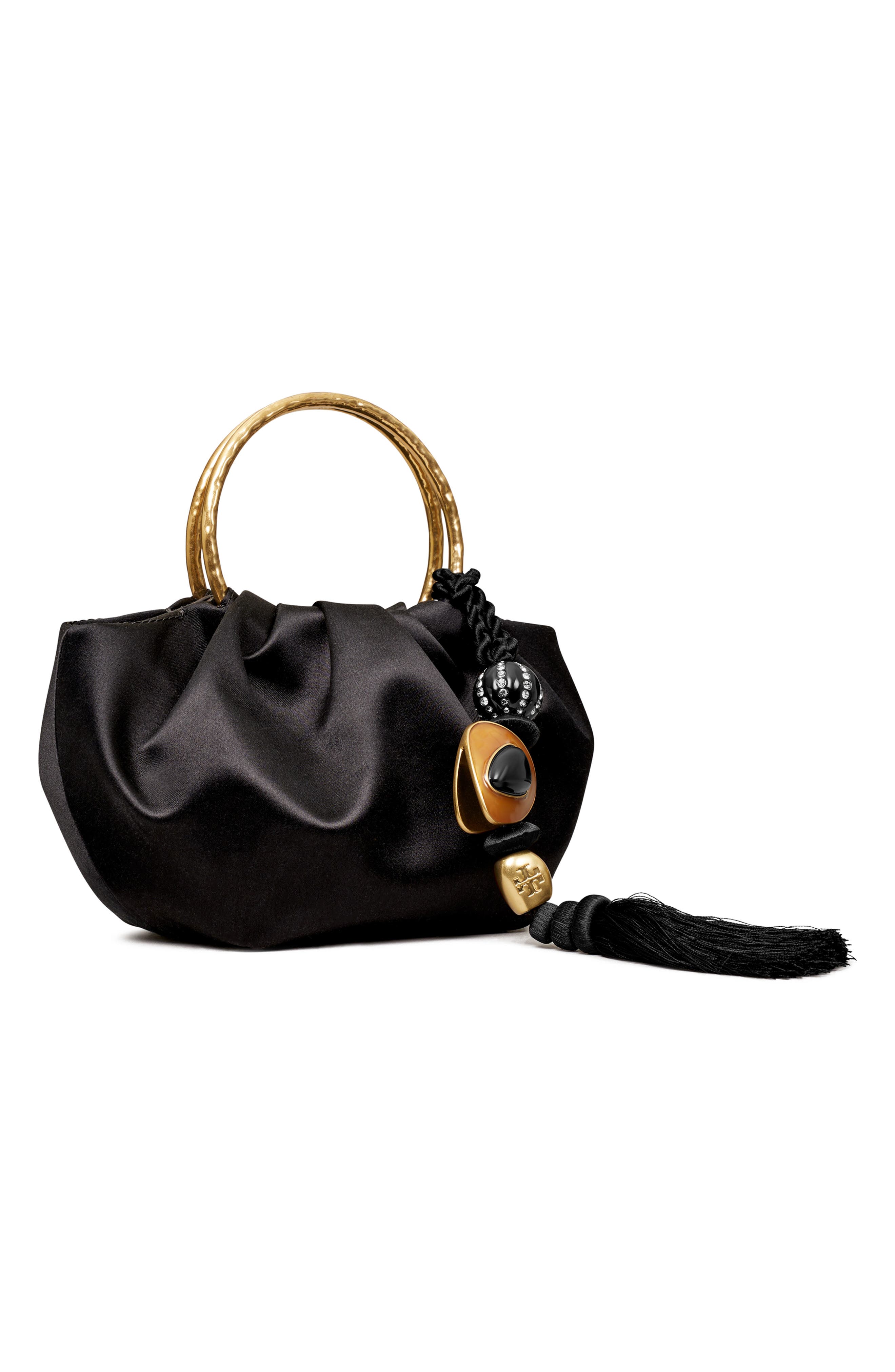 Tory Burch Satin Clutch Bag, Alternate, color, 