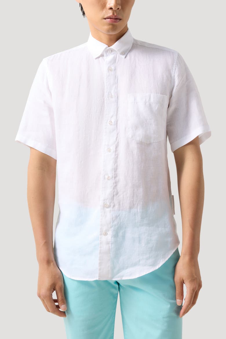 Leinen-Kurzarm-Hemd Lykos, Alternate, color, White