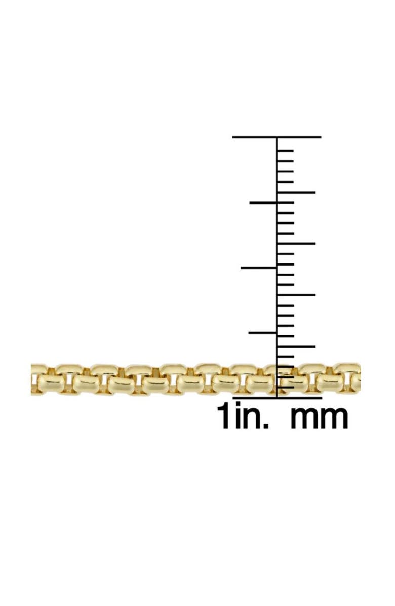 Bliss Diamond 14k Gold Filled 3.5-mm Round Box Link Chain Bracelet, Alternate, color, 14K Yellow Gold