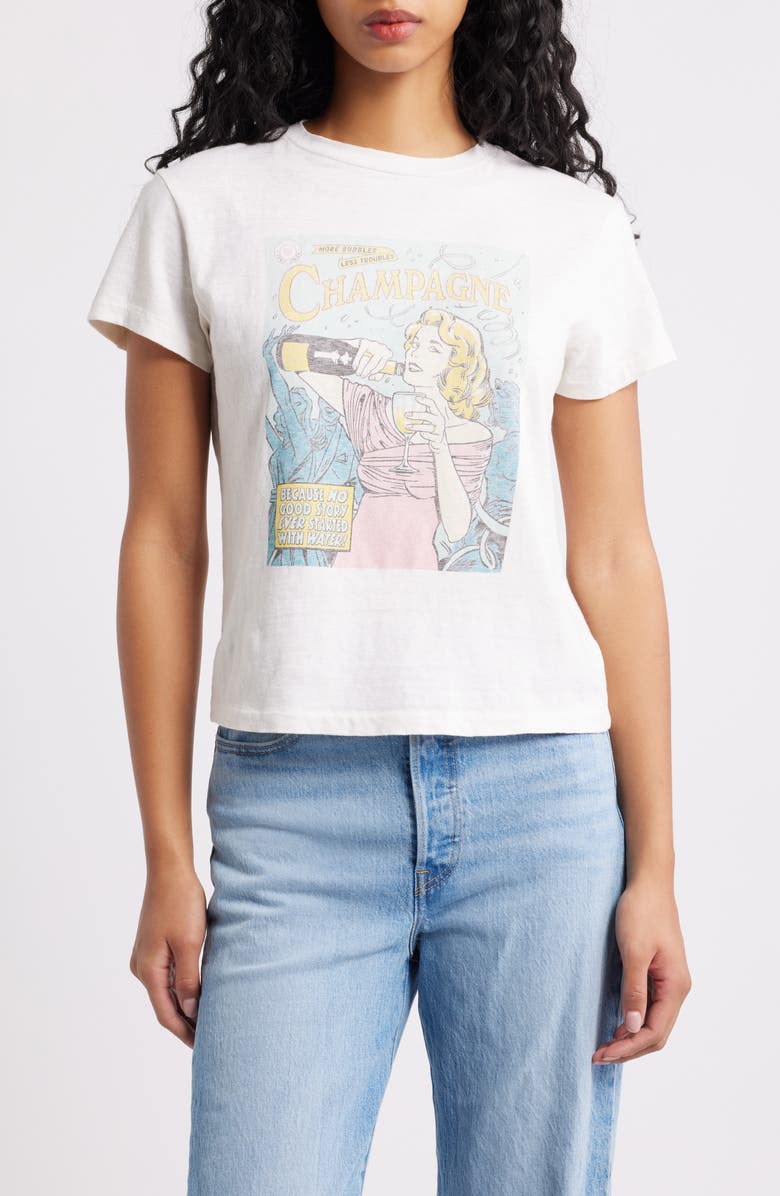 Re/Done Bubbles Graphic T-Shirt, Main, color, Vintagewhite