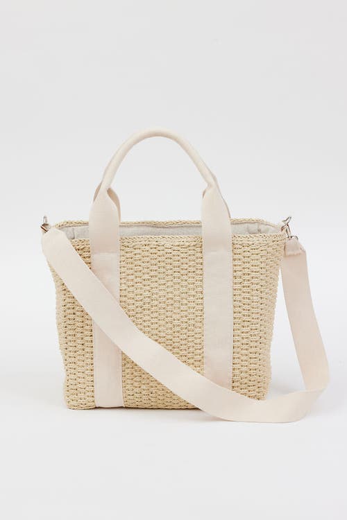 Hat Attack Modern Straw Cooler Tote In Natural