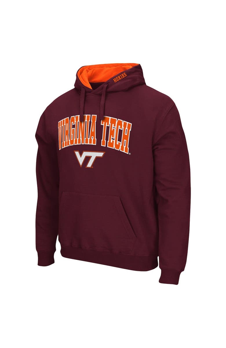 COLOSSEUM Men's Colosseum Maroon Virginia Tech Hokies Arch & Logo 3.0 Pullover Hoodie, Alternate, color, Maroon