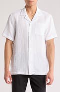 Original Penguin Cotton Gauze Short Sleeve Button-Up Camp Shirt