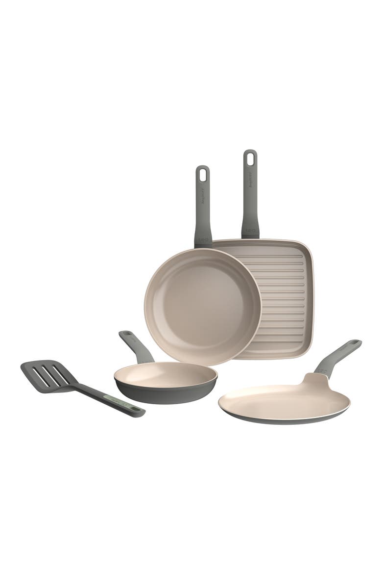Leo Balance Nonstick Cookware 5-Piece Set, Alternate, color, GREY