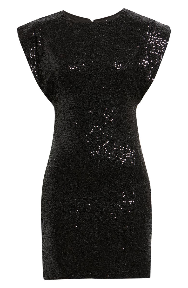 ICHI Ihfauca Sequin Minidress, Alternate, color, Black