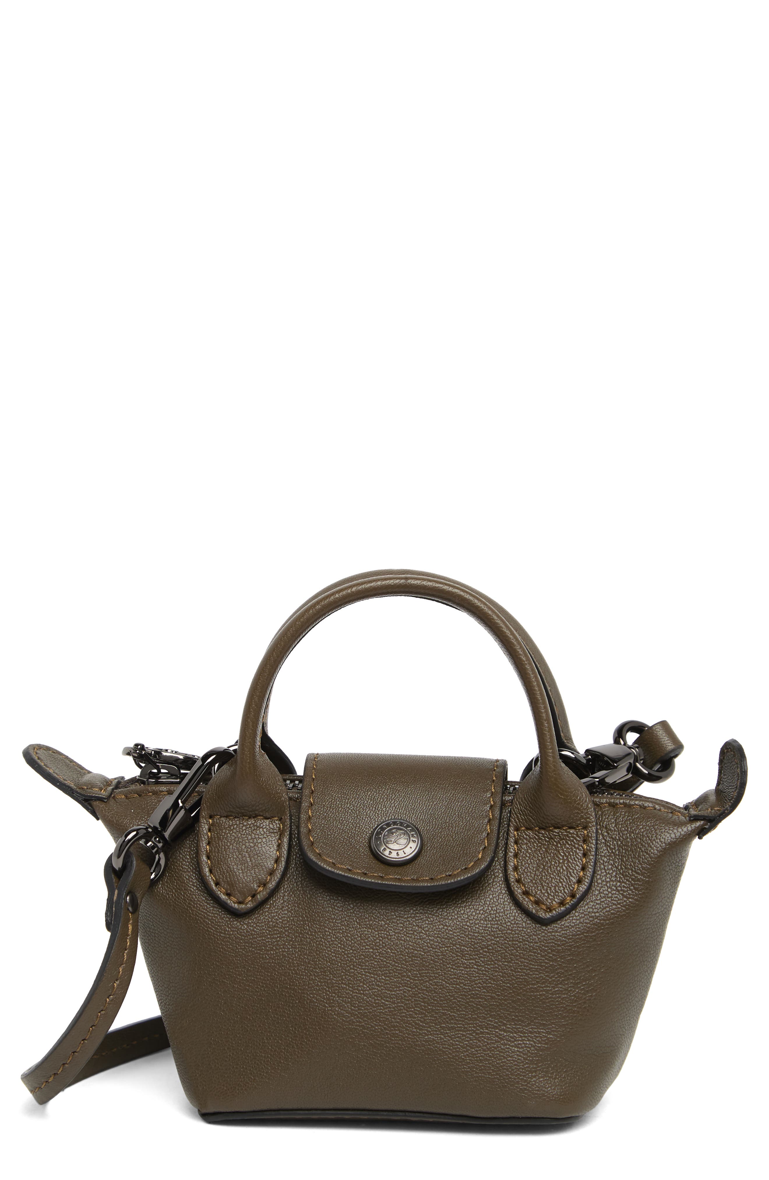 Longchamp Nano Leather Crossbody Bag, Main, color, 