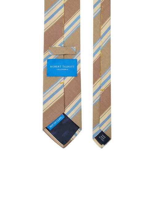 Robert Talbot Robert Mogador Stripes Best Of Class Necktie In Tan