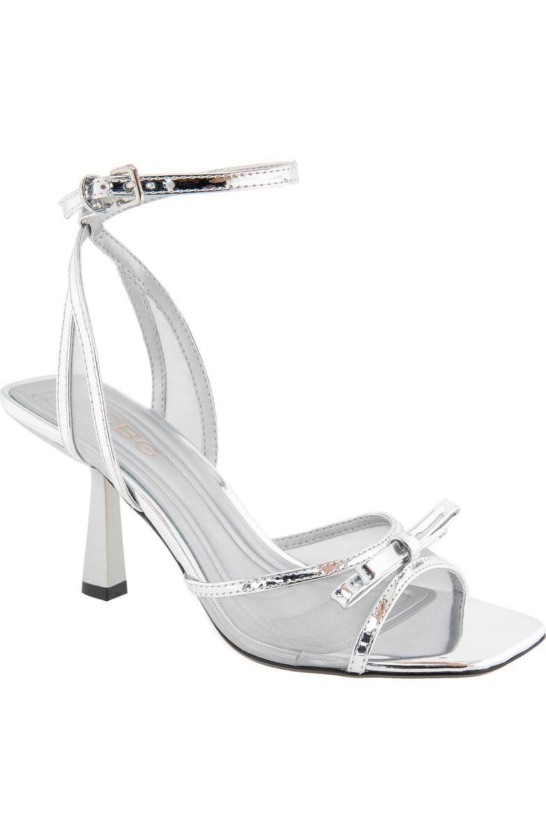BCBGeneration Rino Ankle Strap Sandal, Main, color, Silver