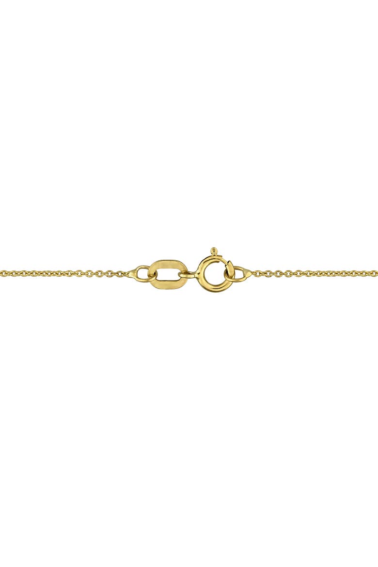 Gemstone & Diamond Heart Necklace 10K, Alternate, color, Citrine