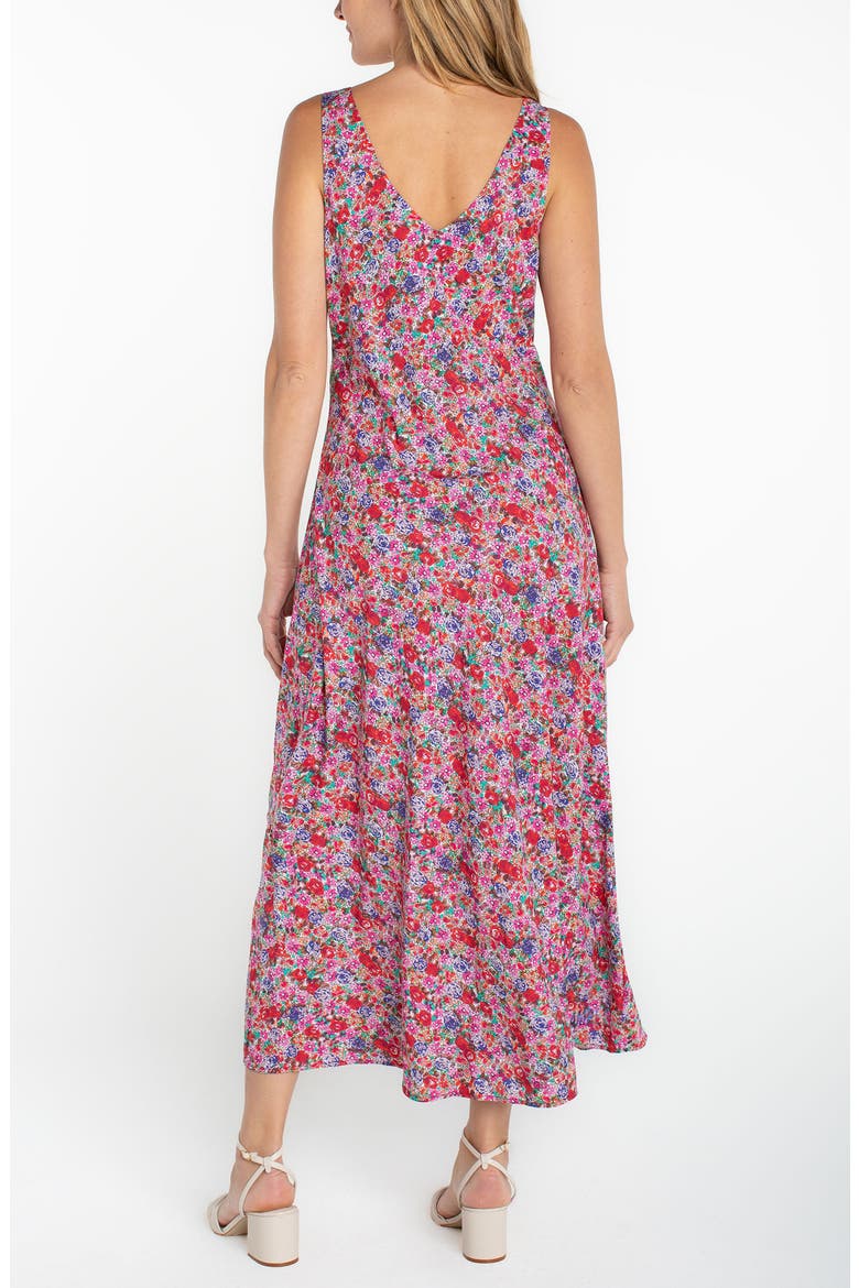 Floral Ruffle Maxi Dress, Alternate, color, PINK MULTI