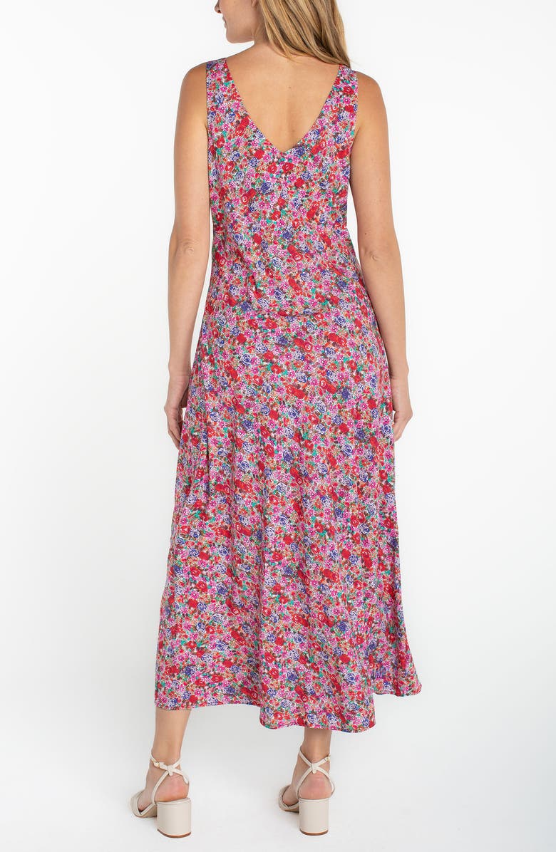 Liverpool Los Angeles Floral Ruffle Maxi Dress, Alternate, color, Pink Multi
