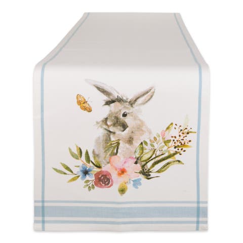 Garden Bunny Printed Table Runner