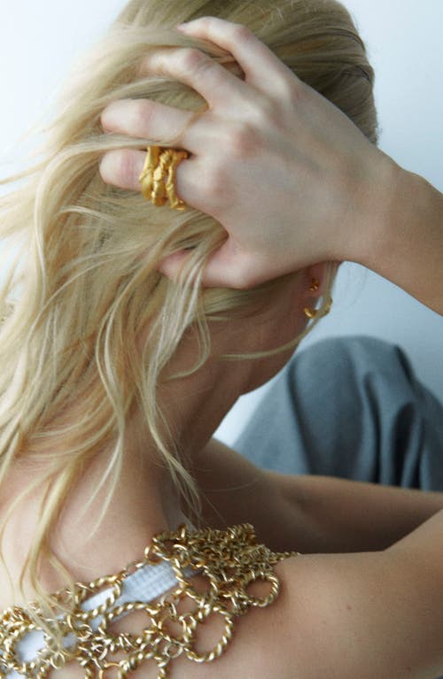 Completedworks Tumbled Hoop Earrings In Gold
