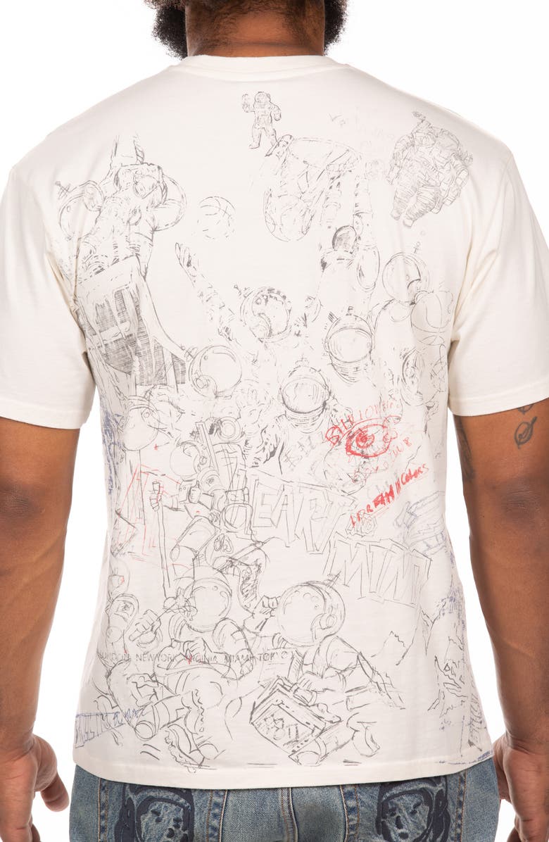 Billionaire Boys Club Sketch Graphic T-Shirt, Alternate, color, Gardenia