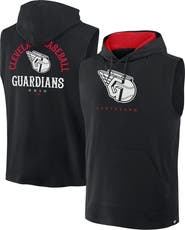 FANATICS Men's Fanatics Black Cleveland Guardians Fire Speed Sleeveless Pullover Hoodie