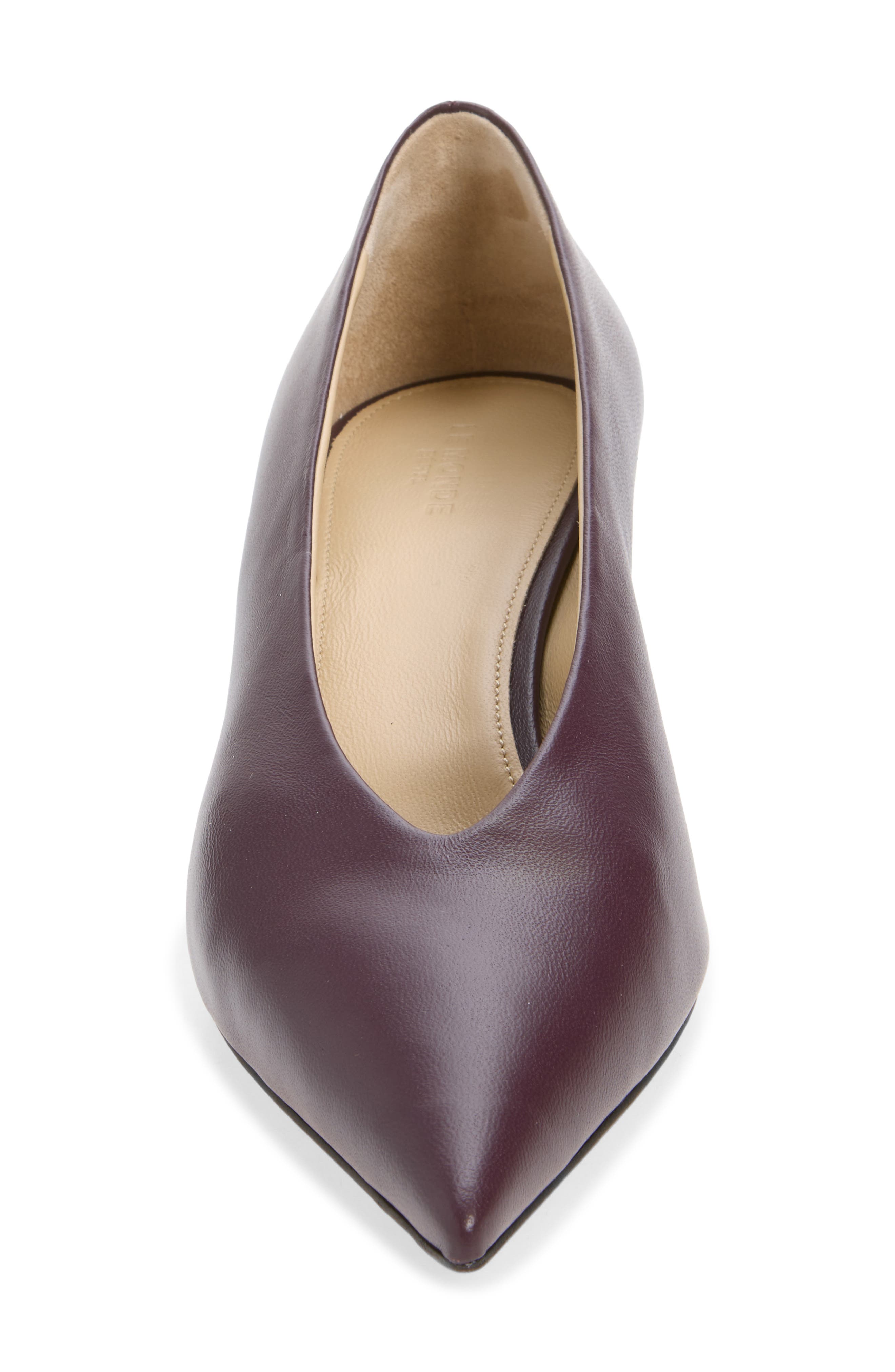 Babouche Kitten Heel Pointed Toe Pump, Alternate, color, PLUM