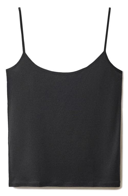 Mango Silk Camisole In Black