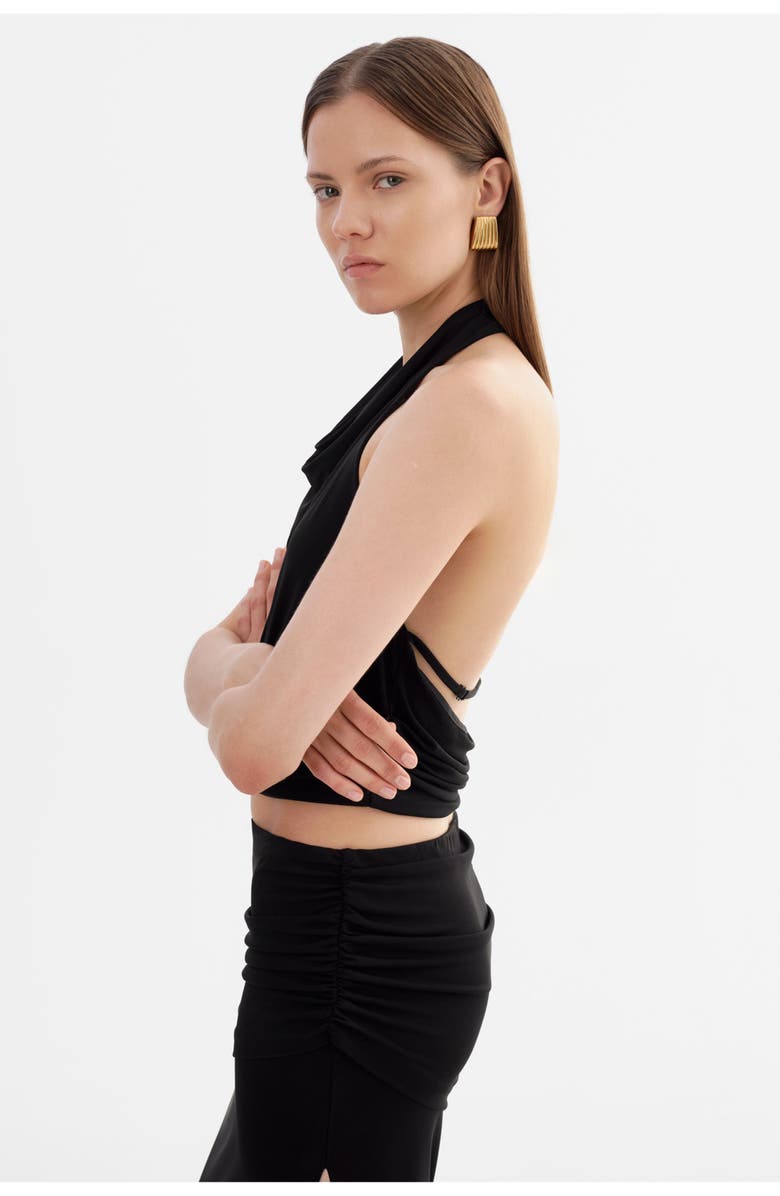 LAMARQUE Enza | Knit Halter Top, Alternate, color, Black