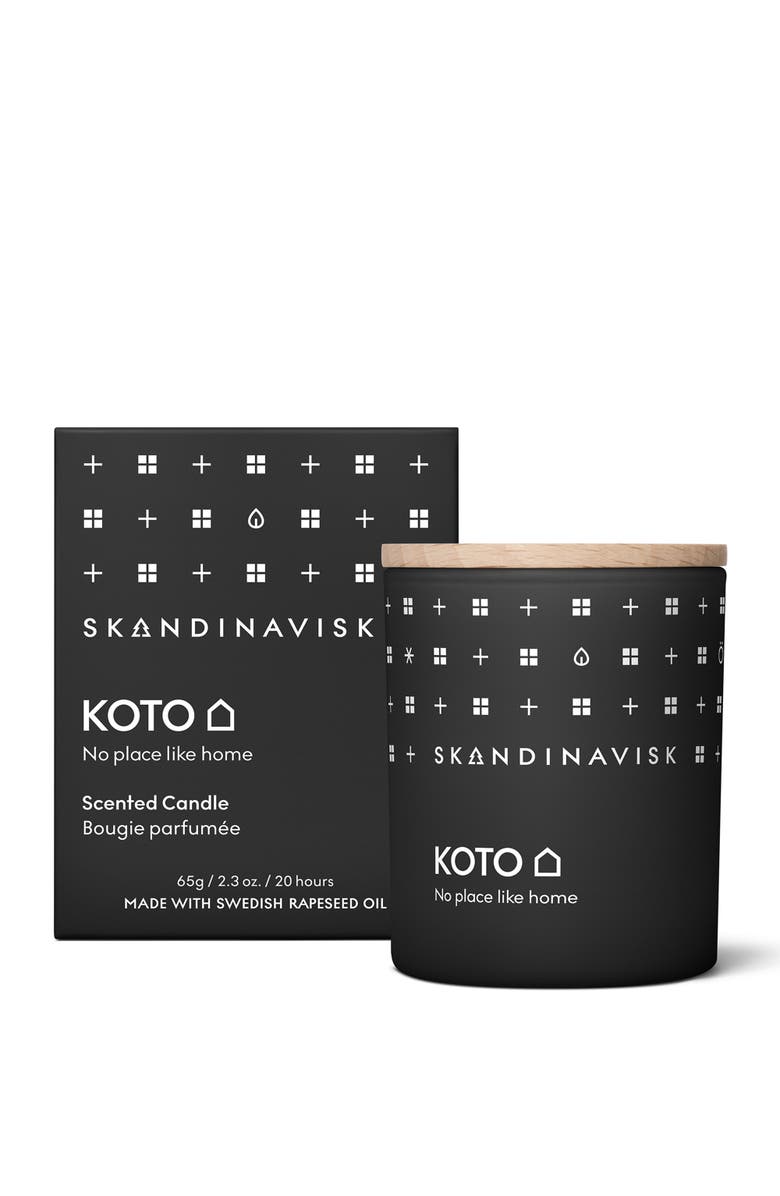 SKANDINAVISK KOTO Scented Candle 65g, Main, color, Black