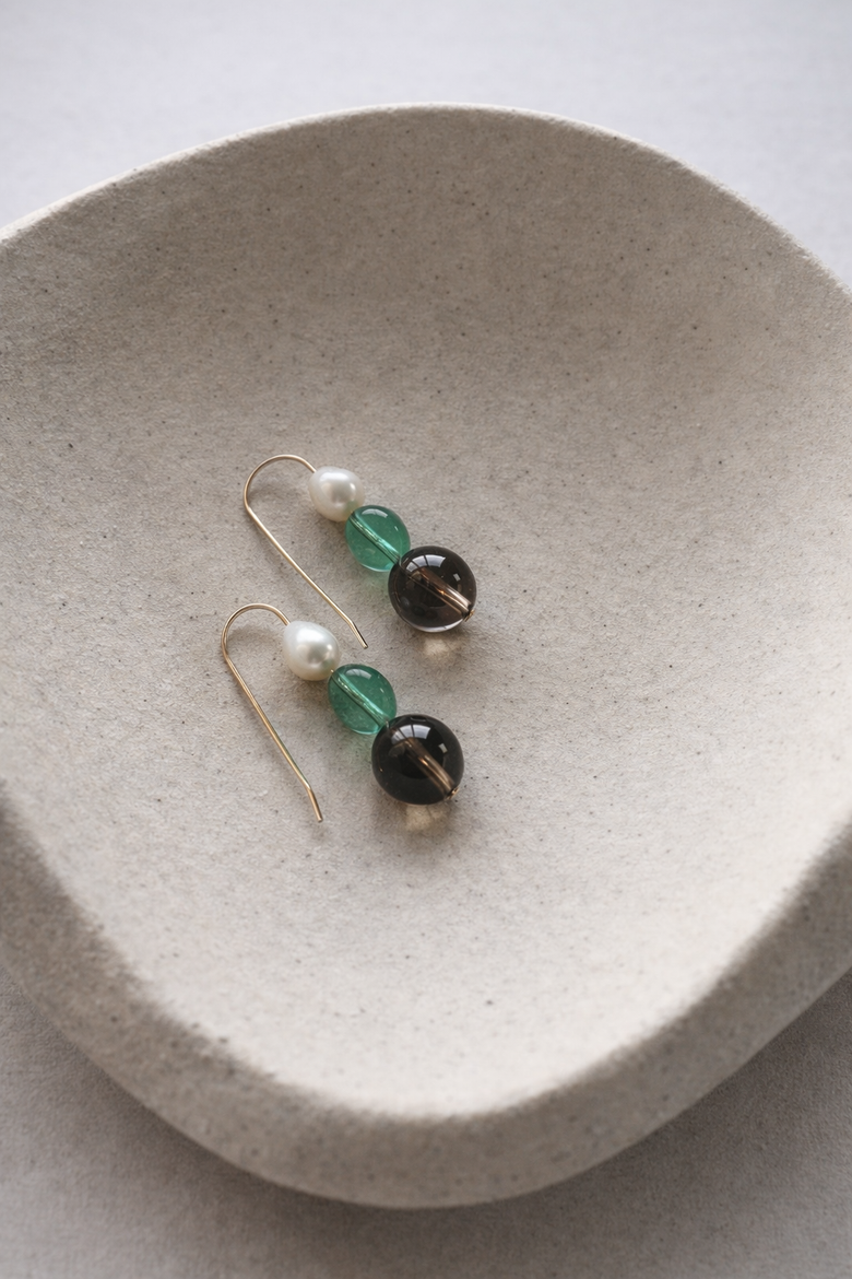 Sage and Pearl Earrings, Alternate, color, 14k Gold Fill