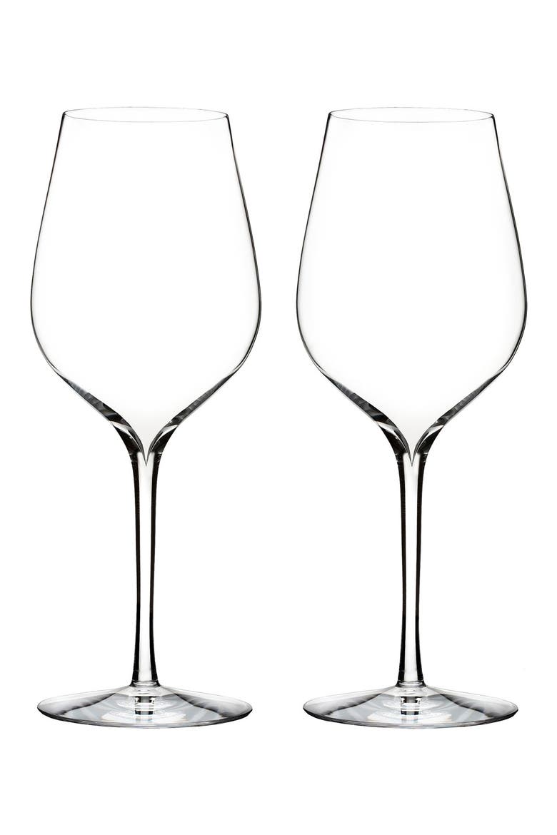 'Elegance' Fine Crystal Sauvignon Blanc Glasses, Main, color, CLEAR