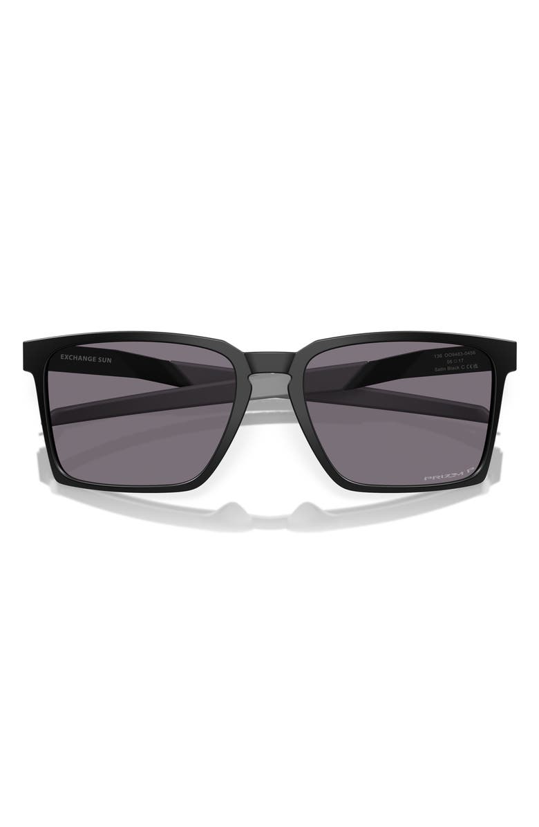 Oakley Exchange Sun 56mm Polarized Rectangle Sunglasses, Alternate, color,