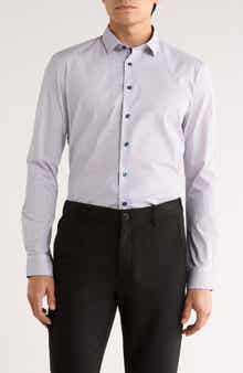 SOUL OF LONDON Stretch Cotton Sport Shirt