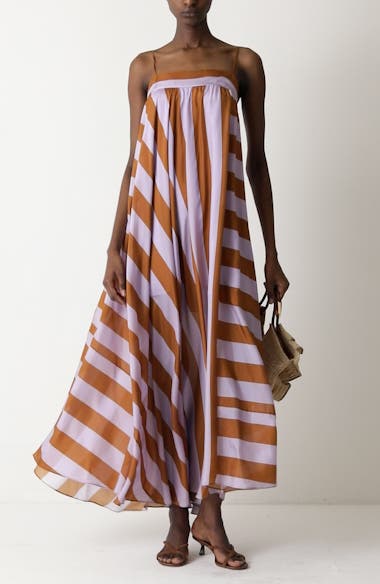 Zimmermann Indra Stripe Silk Maxi Dress | Nordstrom