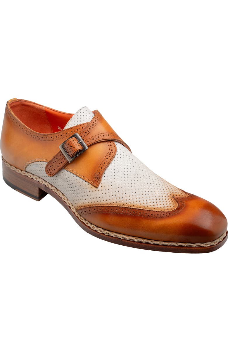 Mezlan Blanes Monk Strap Shoe, Main, color, Camel/ Bone
