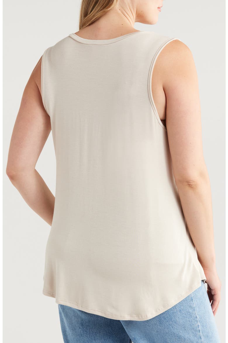 V-Neck Jersey Tank, Alternate, color, BEIGE