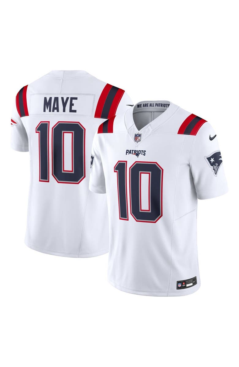 Nike Men's Nike Drake Maye White New England Patriots  Vapor F.U.S.E. Limited Jersey, Main, color, White