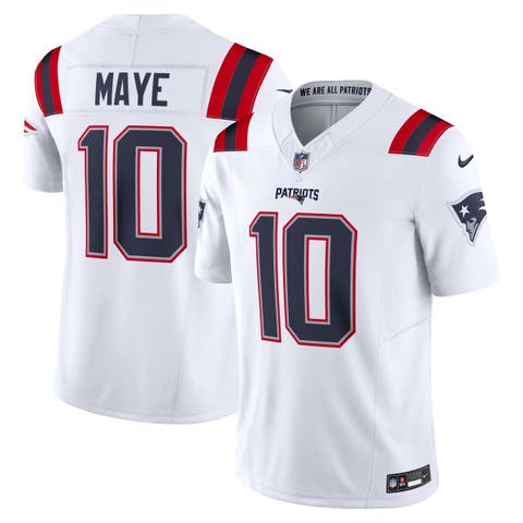 Men's Nike Drake Maye White New England Patriots  Vapor F.U.S.E. Limited Jersey