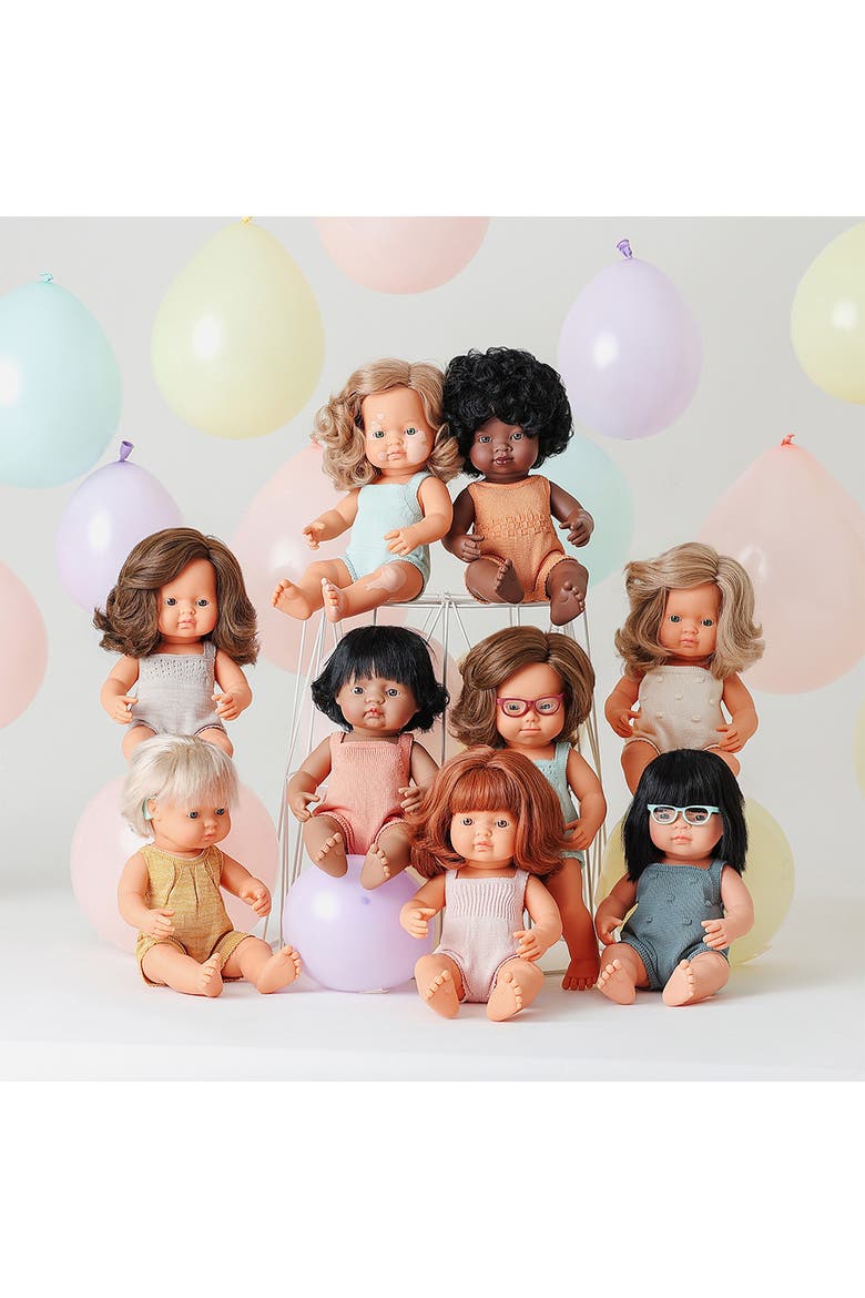 Baby Doll Caucasian Girl With Down Syndrome With Glasses 15'', Alternate, color, Light Skin