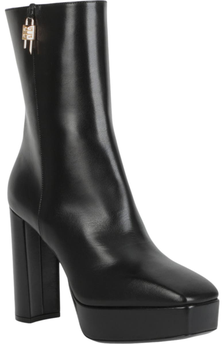 Givenchy G Lock Platform Leather Boot, Main, color, Black