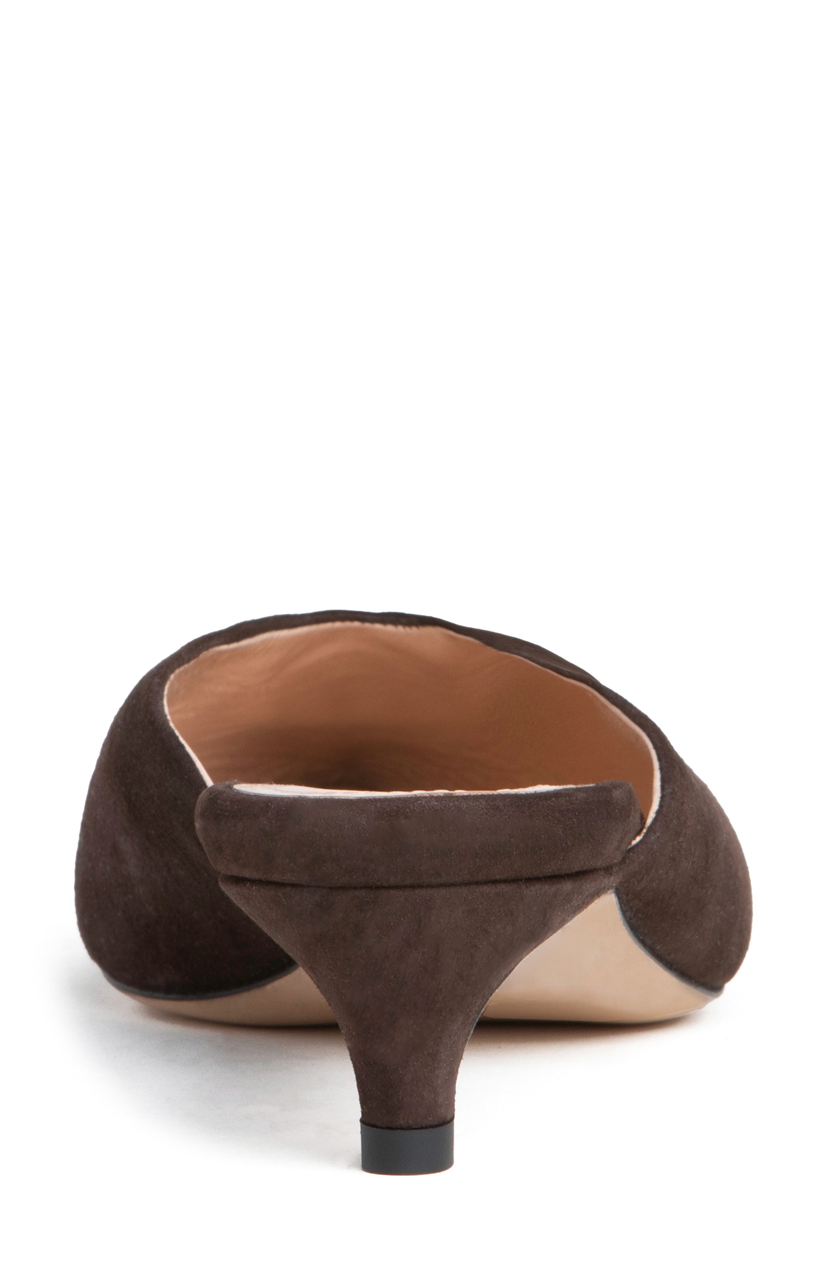Gal Pointed Toe Kitten Heel Mule, Alternate, color, BROWN