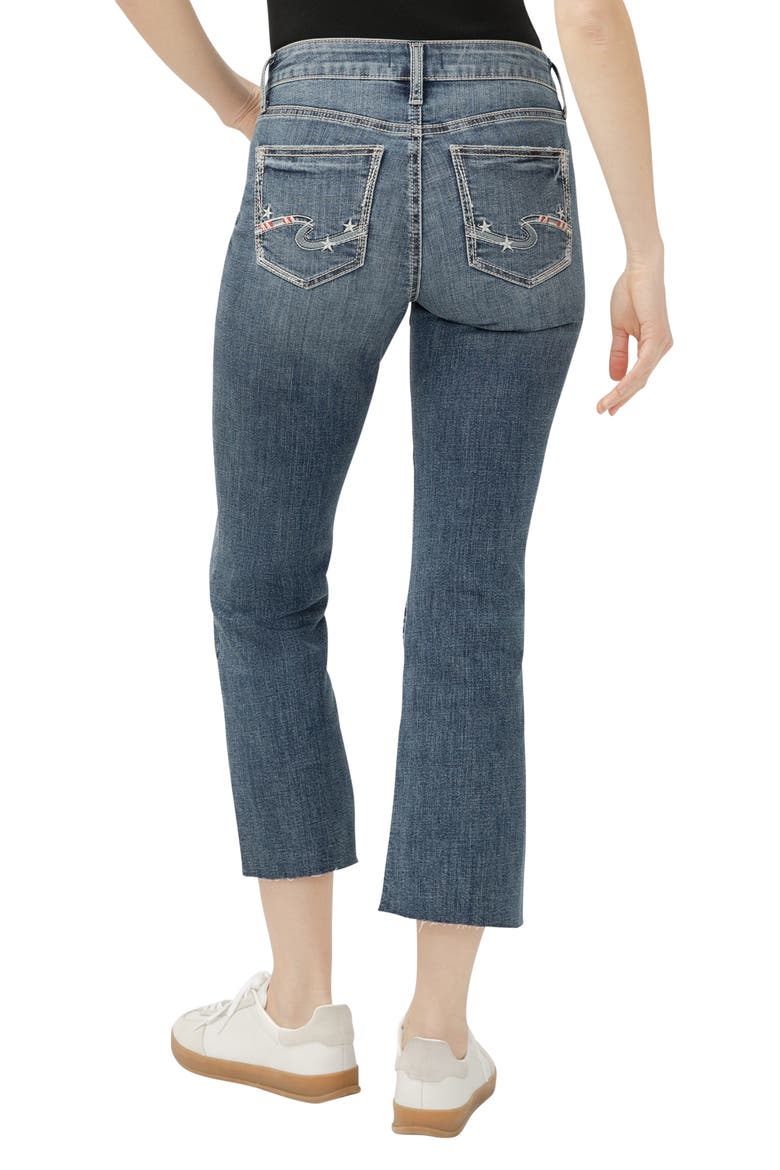 Suki Curvy Raw Hem Mid Rise Kick Flare Jeans, Alternate, color, GLORY