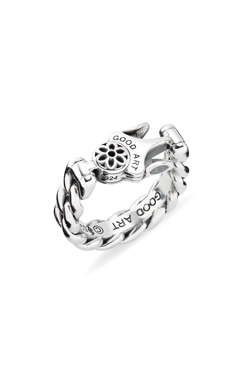 Good Art Hlywd Men's Model 10 Ring, Main, color, Silver