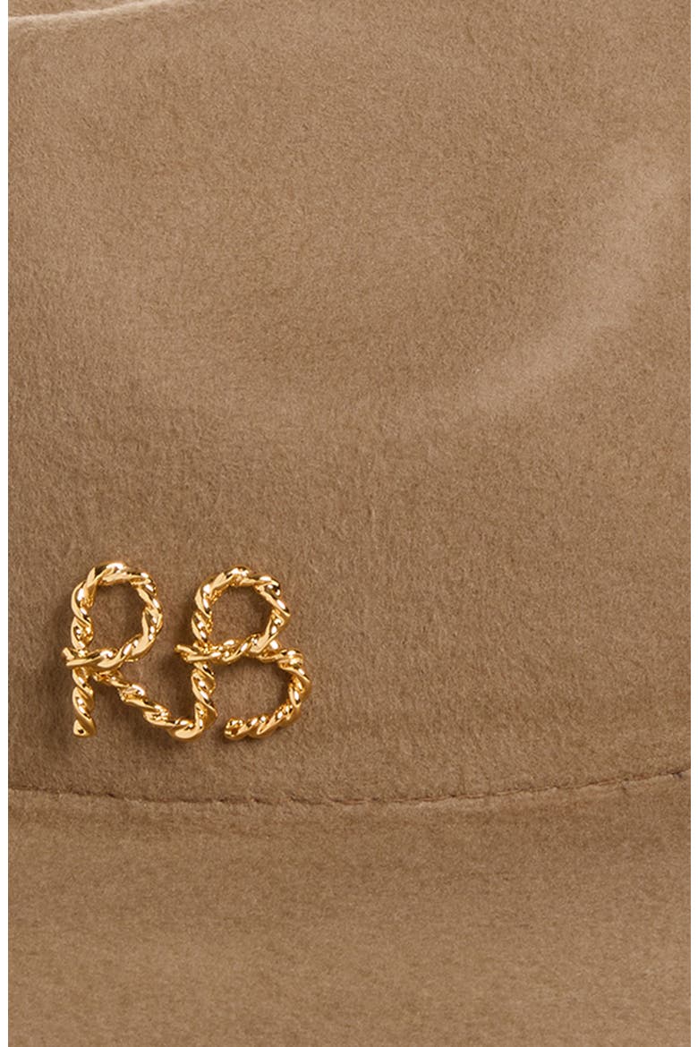 Logo Embellished Fedora Hat, Alternate, color, BEIGE