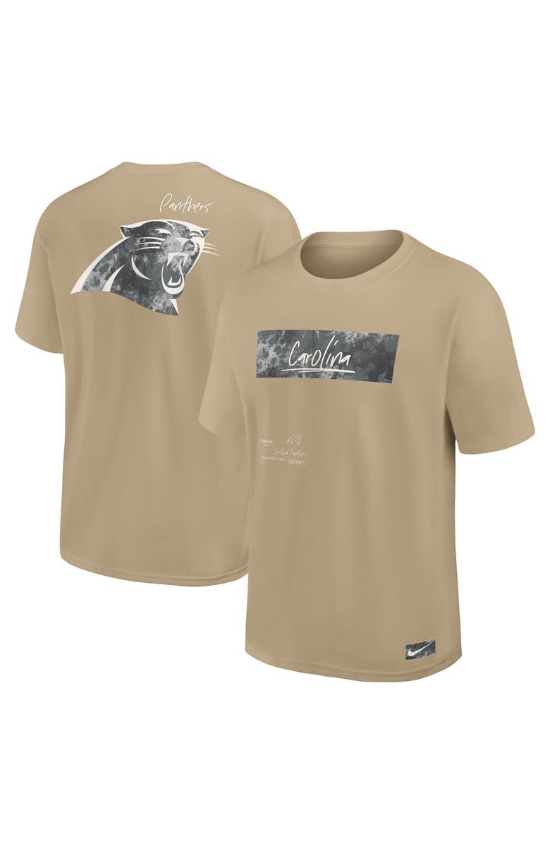 Nike Men's Nike Tan Carolina Panthers Statement Max90 T-Shirt, Alternate, color, Tan