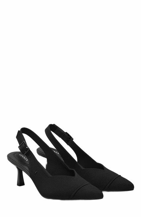 極美品 VIVAIA ビバイア パンプス ブラック 38.5 約24.5