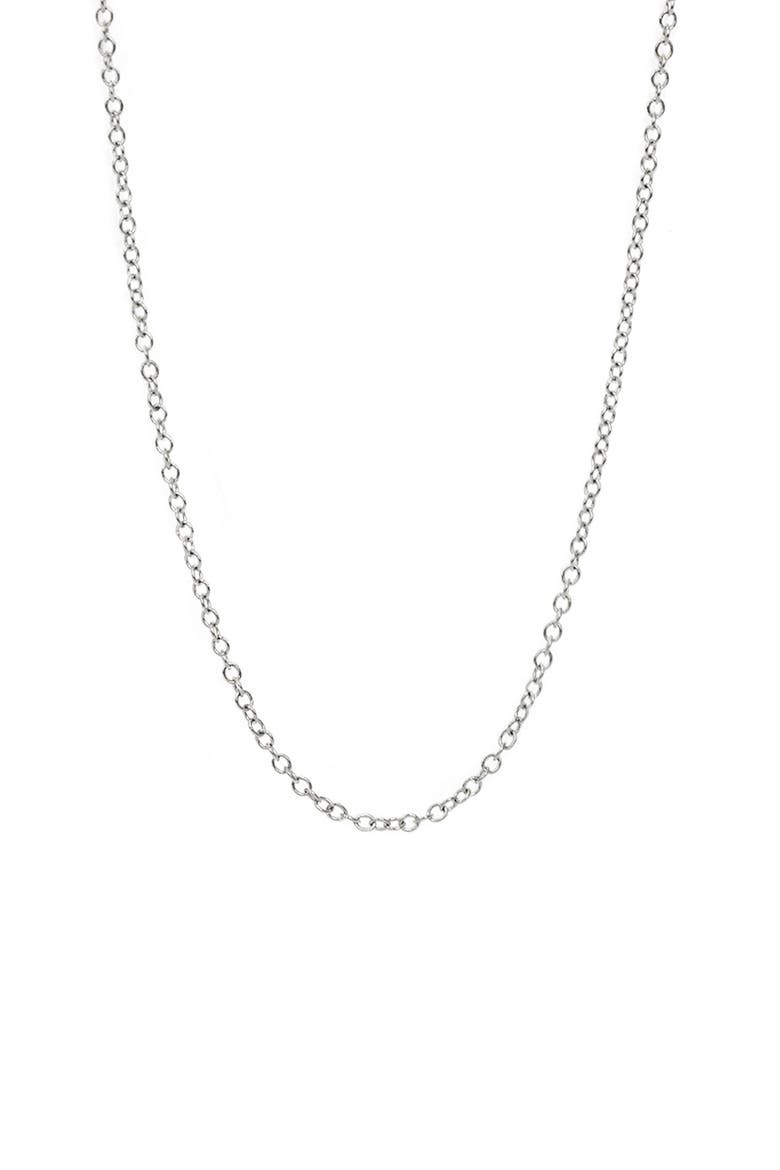 Cable Chain Necklace, Main, color, SILVER