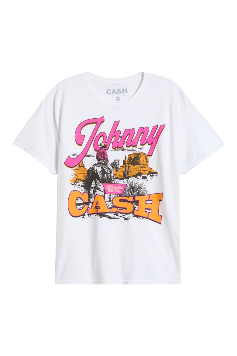 Johnny Cash Graphic T-Shirt, Alternate, color, WHITE