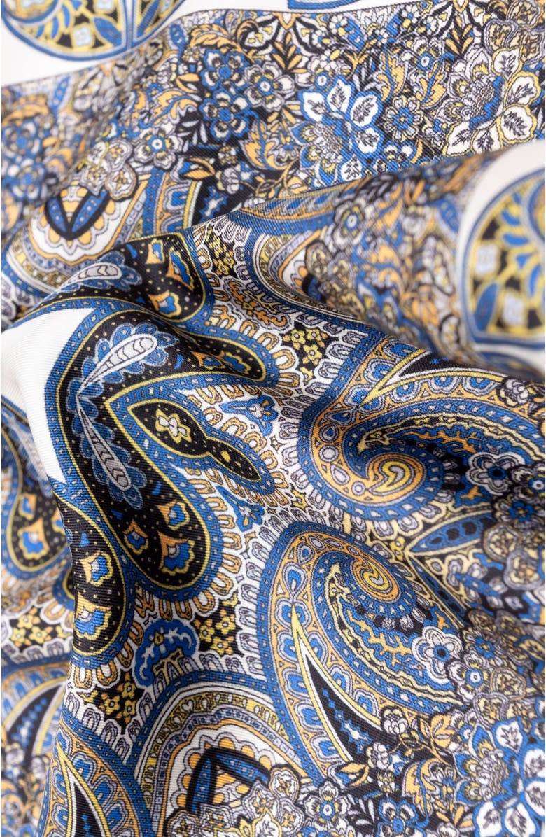 Elizabetta Torino - Silk Pocket Square for Men, Alternate, color, Blue